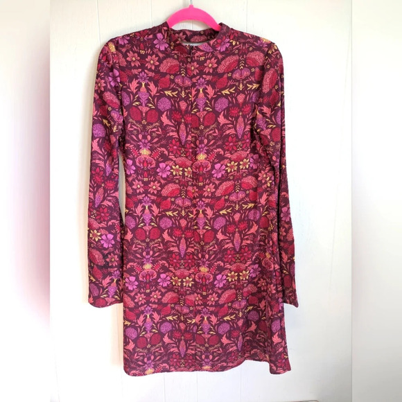 Roper Swing Dress Plum size Small Peasant Boho Festival Hippie Western - Picture 6 of 7